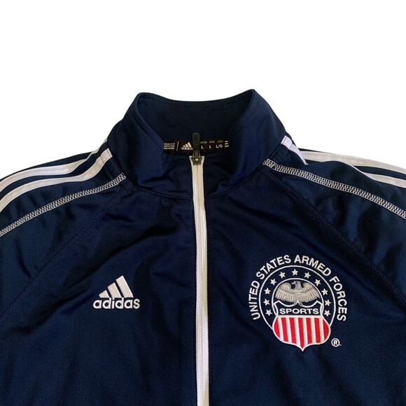 Adidas Womens Size L Full Zip United States Armed Forces Sports USA Track Jacket - Picture 7 of 15